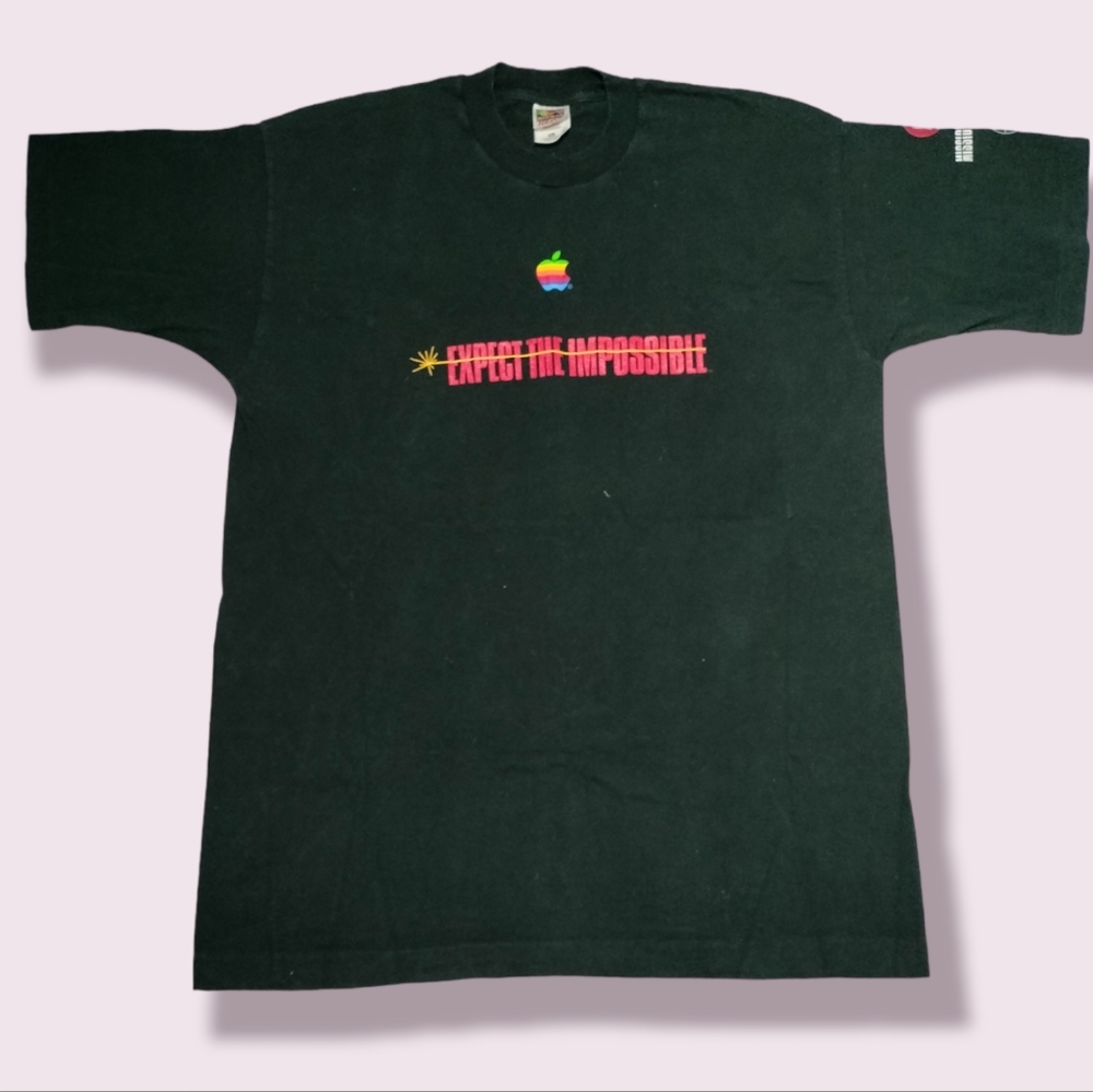 Mission Impossible: Expect the Impossible Ethan Hunt Print Scan Apple Tee Black